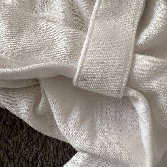 Nic + Zoe White Embroidered Button Down Blouse Shirt LARGE Sheer Mixed Media - Picture 5 of 7